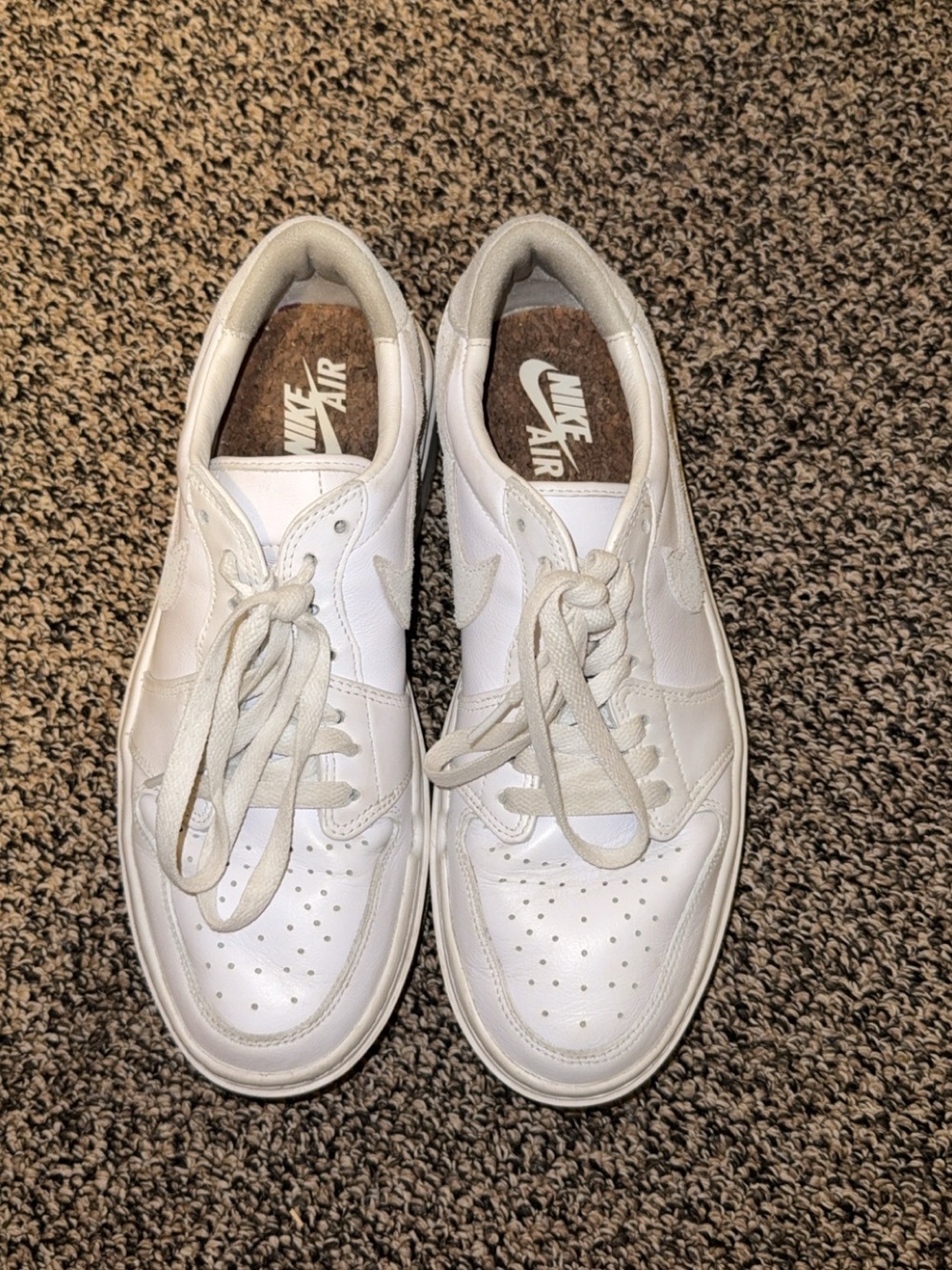 Nike Air White Leather Low-Top Sneakers